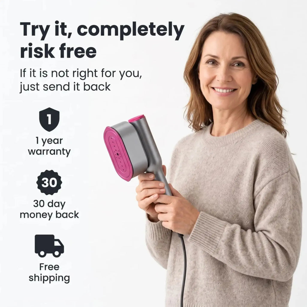 Iviory SteamPress 2-in-1 Handheld Garment Steamer and Steam Iron | Compact Travel Clothes Steamer