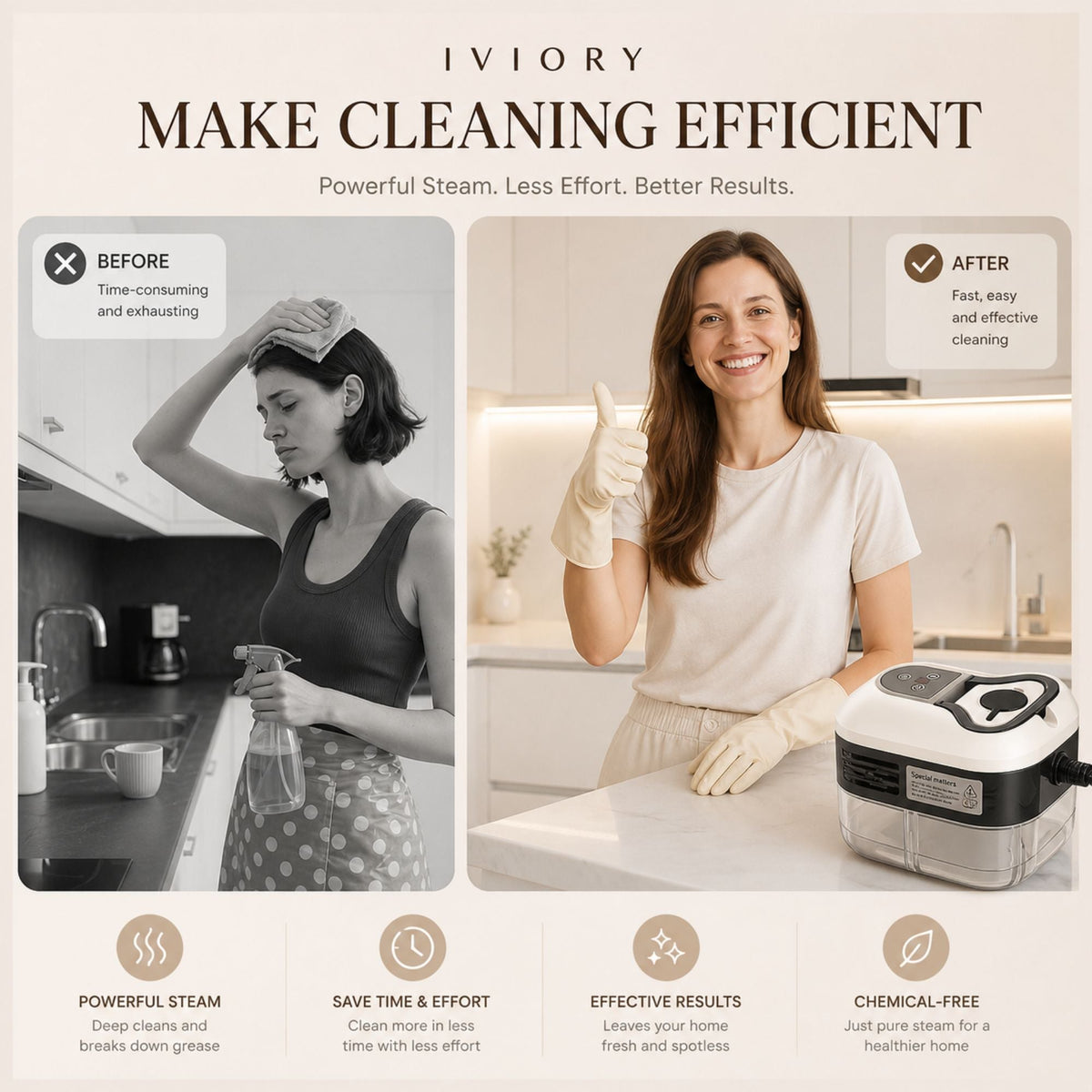 Iviory PureSteam Cleaner