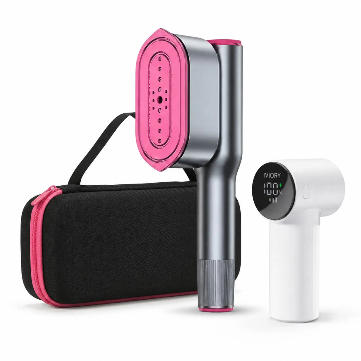 Iviory SteamPress 2-in-1 Handheld Garment Steamer and Steam Iron | Compact Travel Clothes Steamer