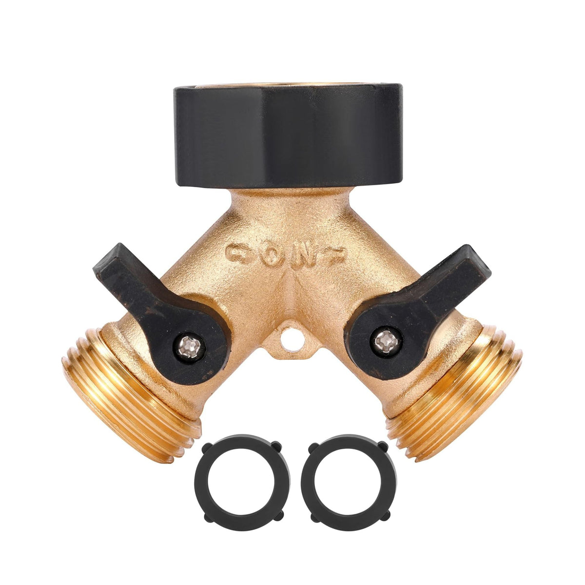 Solid Brass 2-Way Hose Splitter
