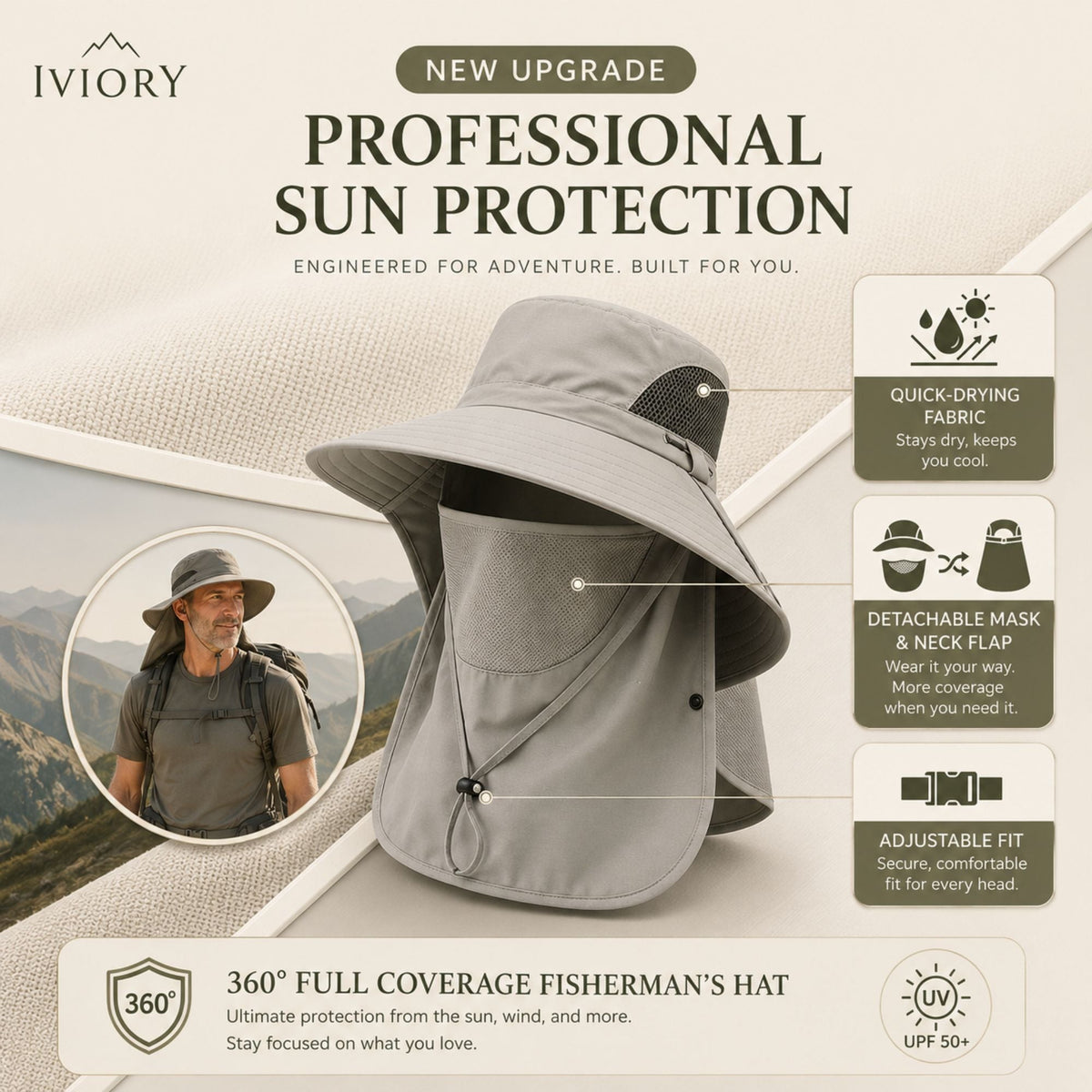 Iviory™ Ultimate 360° Safari Sun Hat