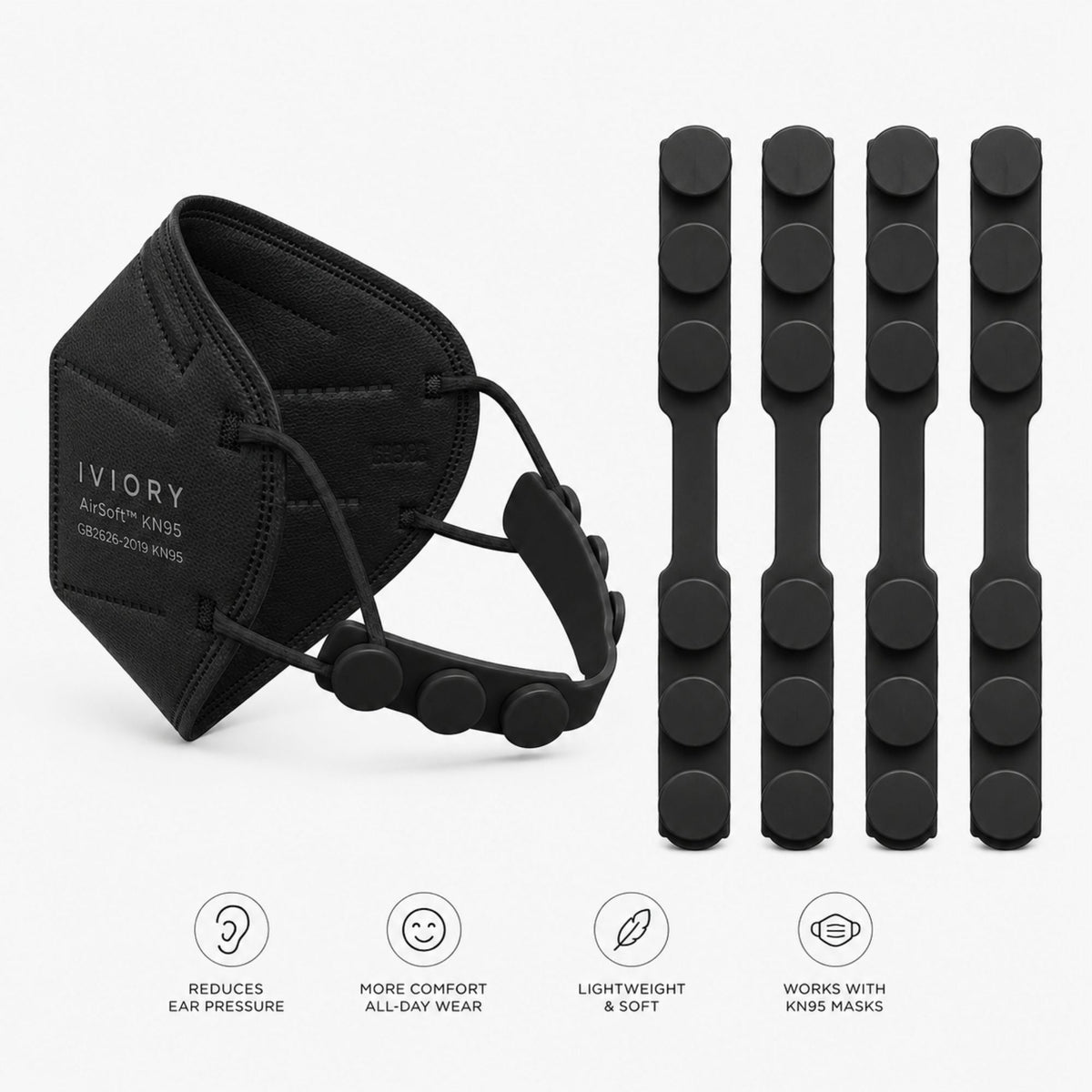 4-Pack Mask Ear Saver Straps